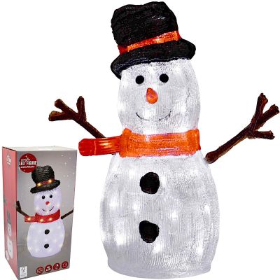 DECORATIVE FIGURINE SNOWMAN 40LED HEIGHT: 40CM ACRYLIC