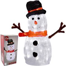 DECORATIVE FIGURINE SNOWMAN 40LED HEIGHT: 40CM ACRYLIC