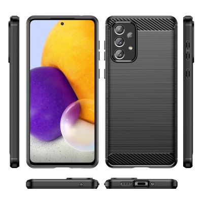 5. Carbon Case Flexible TPU cover for Samsung Galaxy A73 black