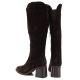 9. Women's leather cowboy boots with heels, suede, brown, Vinceza 133103