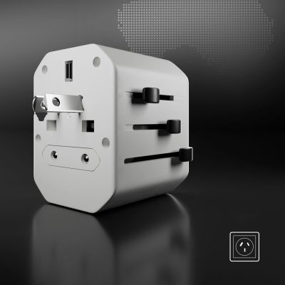 9. SBS TEADAPTUSBTCUNI USB-C USB-A Universal Travel Adapter - White