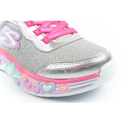 5. Skechers S Lights LED Children's Velcro Shoes for Girls Gray