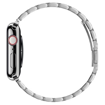 5. Spigen Modern Fit Band for Apple Watch 4/5/6/7/8/9/SE/Ultra (42/44/45/49 mm) - Silver