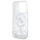7. Karl Lagerfeld Liquid Glitter Karl & Choupette Head Magsafe iPhone 15 Pro Case - Clear