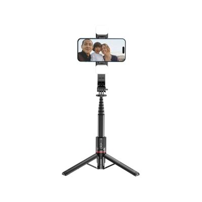 2. Tech-Protect L05S Bluetooth Selfie Stick with Tripod up to 105cm with LED Light - Black