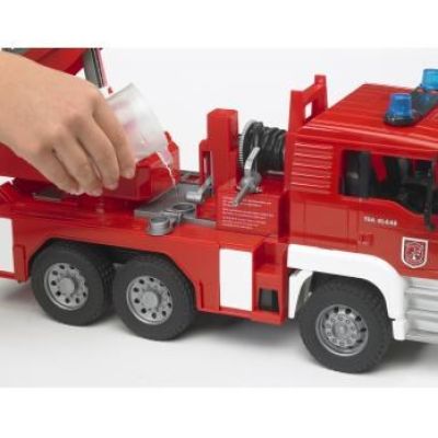 5. BRUDER MAN fire truck with folding ladder