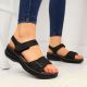 3. eVento W EVE223D black wedge sandals 