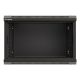11. Wall-mounted installation rack cabinet 19" 6U 540x350 black glass door LANBERG (Flat Pack)