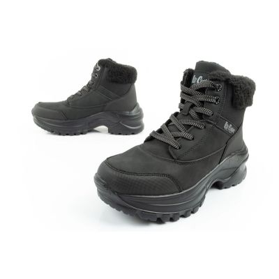 8. Lee Cooper women's winter hiking sports shoes, insulated, black, lace-up