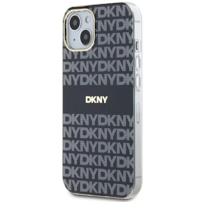2. DKNY IML Mono & Stripe MagSafe Case for iPhone 15/14/13 - Black