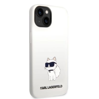 4. Karl Lagerfeld Silicone Choupette case for iPhone 14 Plus - white