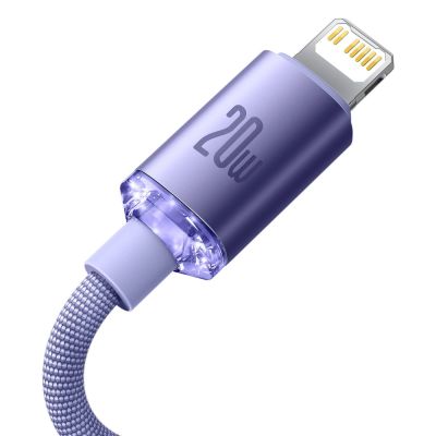 7. Baseus CAJY000205 Lightning - USB-C PD cable 20W 480Mb/s 1.2m - purple
