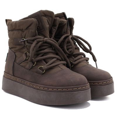 4. Women's chocolate platform snow boots Big Star UU274191