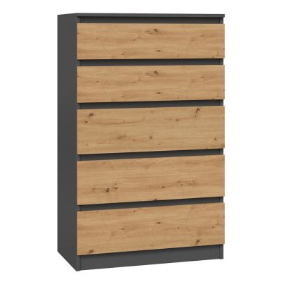 3. Chest of drawers M5 70x40xH112 anthracite/artisan