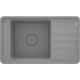 Single-bowl granite sink with drainer