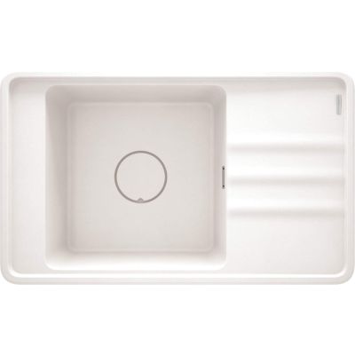 Single-bowl granite sink with drainer