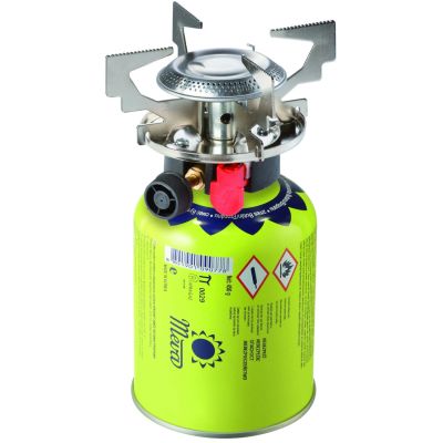 6. Gas camping stove with gas cartridges (thread or valve) ATOS piezo igniter 1.8kW