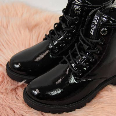 4. Girls' black combat boots Big Star Jr II374045