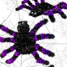 HALLOWEEN PURPLE DECORATIVE FIGURE SPIDER