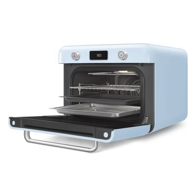 6. Smeg COF01PBEU Small Blue Steam Oven Buttons, Rotary