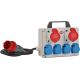 2. Brennenstuhl BKV 2/4 T Extension Cord IP44, Basic, Blue, Gray, Red, 6 AC Socket, CEE 5p, 2 m, 400 V