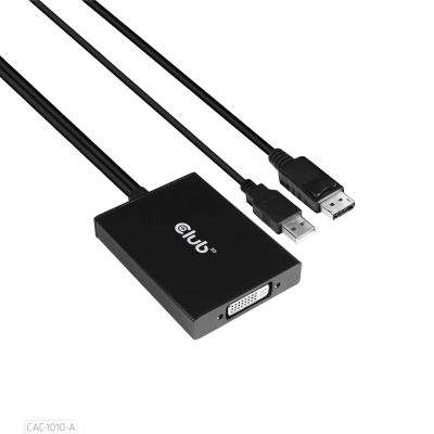 10. CLUB3D CAC-1010-A Cable Adapter 0.6m DisplayPort DVI-D + USB Black
