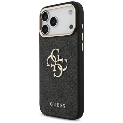 2. Guess 4G Big 4G Classic Logo Case for iPhone 17 Pro Max / 18 Pro Max - Black and Gold