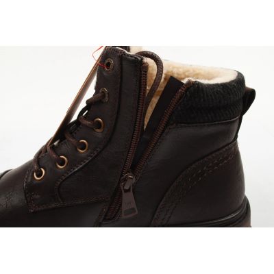 4. Wrangler men's shoes Gillen Fur brown insulated ankle boots fashionable