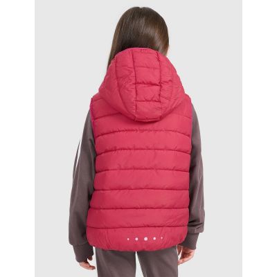 4. Girls' down vest with synthetic filling 4F 4FJRAW25TVJAF322-54S