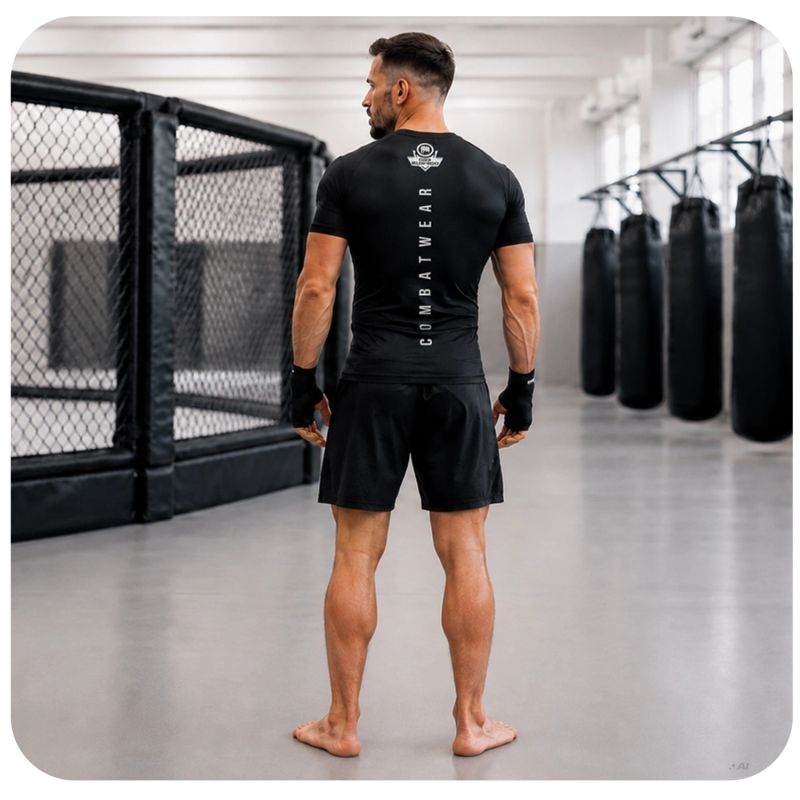 6. Black Men’s COMBATWEAR Compression Shirt | DBX Bushido
