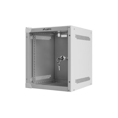 3. Lanberg WF10-2306-10S Rack Cabinet (6U; 329mm / 280mm / 310mm; Wall-Hung; Glass; 10"; Gray)