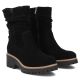 4. Women's leather ankle boots, ruffled, black, Filippo DBT6402