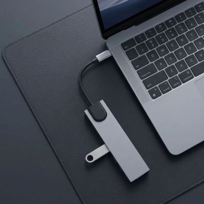 8. Tech-Protect HB09 USB hub 8in1 TYPE-C + USB-A 3.0 + USB-C 3.0 + HDMI 4K 60HZ + SD/TF + PD100W + RJ45 1000 MB/S - gray