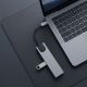 8. Tech-Protect HB09 USB hub 8in1 TYPE-C + USB-A 3.0 + USB-C 3.0 + HDMI 4K 60HZ + SD/TF + PD100W + RJ45 1000 MB/S - gray