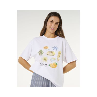 6. RIP CURL Women's Poolside Heritage Tee White