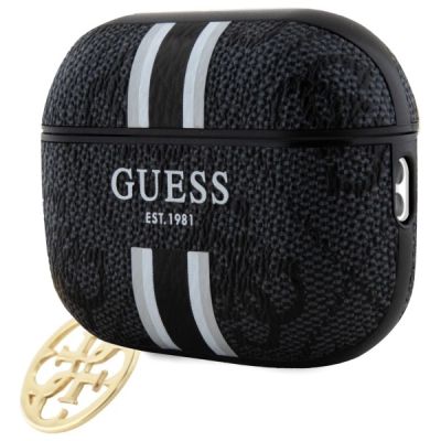 3. Guess GUAP2P4RPSK AirPods Pro 2 (2022/2023) cover black/black 4G Printed Stripes Charm