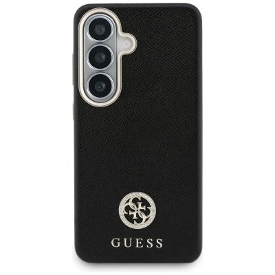 3. Guess Rhinestone Round Logo MagSafe Case for Samsung Galaxy S26+ - Black