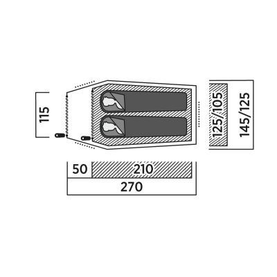 6. Easy Camp Reindal 2 Green Tunnel Tent