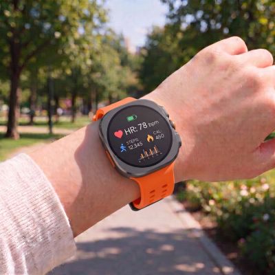 3. Tech-Protect Silicone Air Strap for Samsung Galaxy Watch Ultra 47mm - Orange
