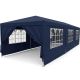 6. PE GARDEN CATERING TENT PAVILION 9x3M + 8 WALLS NAVY BLUE