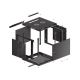 2. Lanberg WF01-6609-00B 9U Rack Wall Mounted Cabinet Black