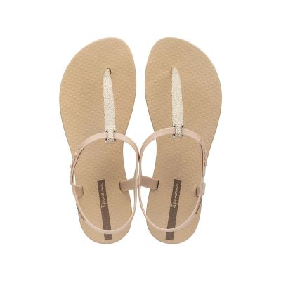 6. Ipanema Sandal Class women's flip-flop sandals, light beige with gold