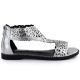 2. Women's openwork silver sandals M.Daszyński MR24148-2