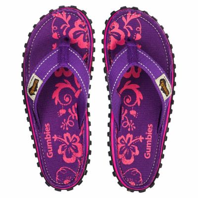 2. Gumbies Islander Canvas W Flip-Flops G-IS-WN-PUHIB