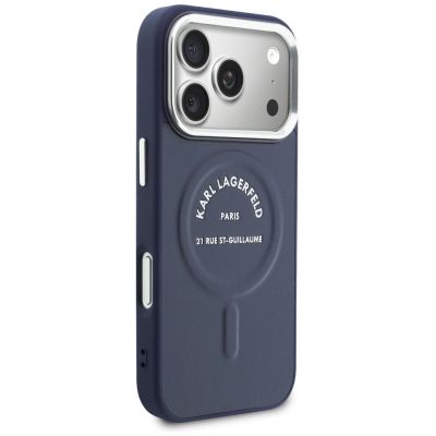 4. Karl Lagerfeld Karl RSG Logo MagSafe Case for iPhone 17 Pro Max - Blue