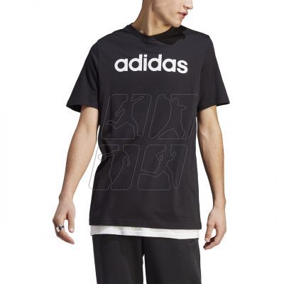 4. adidas Essentials Single Jersey Linear Embroidered Logo Tee M IC9274
