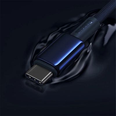 7. Baseus Tungsten Gold USB-C / USB-C 100W Cable 1m - Navy Blue