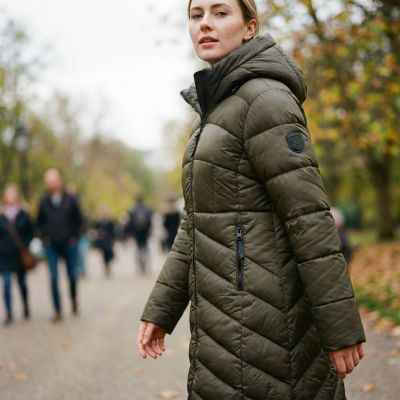 6. Geographical Norway Blanche Long Kaki DB Lady 0116 Kaki Women's Jacket (WZ5491F/GN-Kaki)