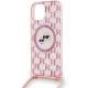 5. Karl Lagerfeld IML Crossbody Monogram Karl & Choupette Head MagSafe case for iPhone 15 / 14 / 13 - pink
