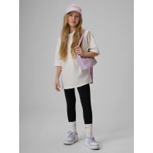 Girls' knitted leggings 4F 4FJRMM00TTIGF316-20S